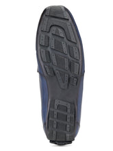 Load image into Gallery viewer, Teakwood Leather Men's Navy Blue Slip-ons Shoes