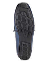 Load image into Gallery viewer, Teakwood Leather Men's Navy Blue Slip-ons Shoes