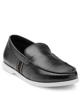 Load image into Gallery viewer, Teakwood Leather Men's Black Slip-ons Shoes