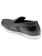 Load image into Gallery viewer, Teakwood Leather Men's Black Slip-ons Shoes