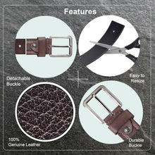 Load image into Gallery viewer, Teakwood Leather Brown Belt