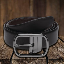 Load image into Gallery viewer, Men Black & Brown Reversible Genuine Leather Belt
