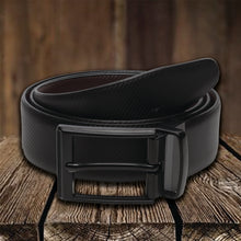 Load image into Gallery viewer, Men Black & Brown Reversible Genuine Leather Belt