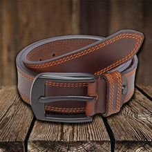 Load image into Gallery viewer, Teakwood Men Genuine Leather Brown Solid Casual Belt