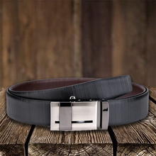 Load image into Gallery viewer, Teakwood Leathers Men Black Genuine Leather Belt