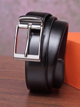Load image into Gallery viewer, Teakwood Men Genuine Leather Black & Brown Solid Reversible Belt