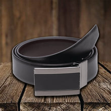 Load image into Gallery viewer, Teakwood Men Genuine Leather Black & Brown Solid Reversible Belt