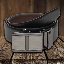 Load image into Gallery viewer, Teakwood Men Genuine Leather Black & Brown Solid Reversible Belt