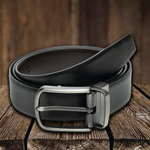 Load image into Gallery viewer, Teakwood Men Genuine Leather Black & Brown Solid Reversible Belt