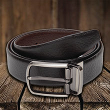 Load image into Gallery viewer, Teakwood Men Genuine Leather Black & Brown Solid Reversible Belt