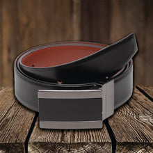 Load image into Gallery viewer, Teakwood Men Genuine Leather Black & Brown Solid Reversible Belt