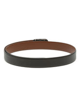 Load image into Gallery viewer, Men Black Textured Leather Belt
