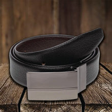 Load image into Gallery viewer, Teakwood Men Genuine Leather Black & Brown Solid Reversible Belt