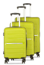 Load image into Gallery viewer, Teakwood Unisex Green Trolley Bag - SET OF THREE