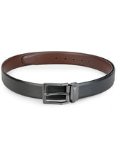Load image into Gallery viewer, Teakwood Leathers Men Black & Brown Reversible Genuine Leather Belt