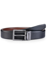Load image into Gallery viewer, Teakwood Leathers Men Black & Brown Reversible Genuine Leather Belt
