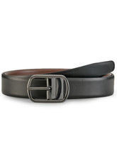 Load image into Gallery viewer, Teakwood Leathers Men Black & Brown Reversible Genuine Leather Belt