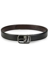 Load image into Gallery viewer, Teakwood Leathers Men Black & Brown Reversible Genuine Leather Belt