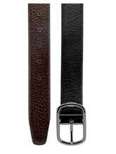 Load image into Gallery viewer, Teakwood Leathers Men Black & Brown Reversible Genuine Leather Belt