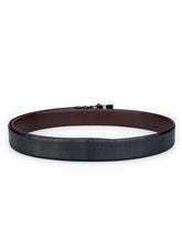 Load image into Gallery viewer, Teakwood Leathers Men Black Genuine Leather Belt