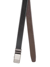 Load image into Gallery viewer, Teakwood Men Black Leather Reversible Belt