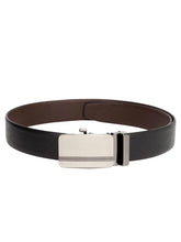 Load image into Gallery viewer, Teakwood Men Black Leather Reversible Belt