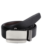 Load image into Gallery viewer, Teakwood Men Black Leather Reversible Belt