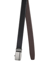 Load image into Gallery viewer, Teakwood Men Black Leather Reversible Belt