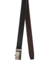 Load image into Gallery viewer, Teakwood Men Black Leather Reversible Belt