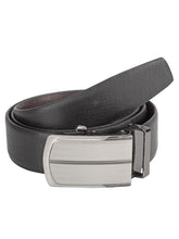Load image into Gallery viewer, Teakwood Men Black Leather Reversible Belt