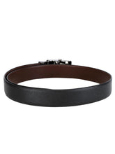 Load image into Gallery viewer, Teakwood Men Black Leather Reversible Belt