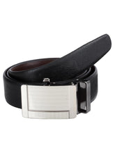 Load image into Gallery viewer, Teakwood Men Black Leather Reversible Belt