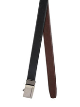 Load image into Gallery viewer, Teakwood Men Black Leather Reversible Belt