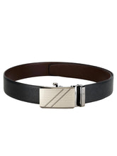 Load image into Gallery viewer, Teakwood Men Black Leather Reversible Belt