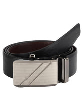 Load image into Gallery viewer, Teakwood Men Black Leather Reversible Belt