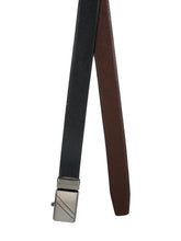 Load image into Gallery viewer, Teakwood Men Black Leather Reversible Belt
