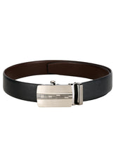 Load image into Gallery viewer, Teakwood Men Black Leather Reversible Belt