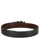Load image into Gallery viewer, Teakwood Men Black Leather Reversible Belt