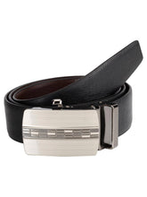 Load image into Gallery viewer, Teakwood Men Black Leather Reversible Belt