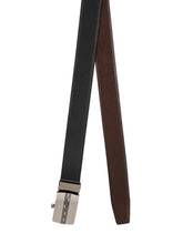 Load image into Gallery viewer, Teakwood Men Black Leather Reversible Belt