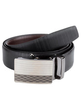 Load image into Gallery viewer, Teakwood Men Black Leather Reversible Belt