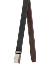 Load image into Gallery viewer, Teakwood Men Black Leather Reversible Belt