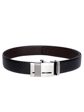 Load image into Gallery viewer, Teakwood Men Black Leather Reversible Belt