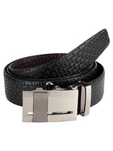 Load image into Gallery viewer, Teakwood Men Black Leather Reversible Belt
