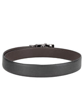 Load image into Gallery viewer, Teakwood Men Black Leather Reversible Belt