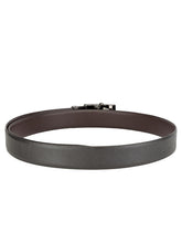 Load image into Gallery viewer, Teakwood Men Black Leather Reversible Belt