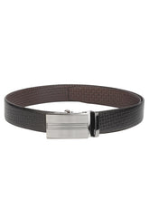 Load image into Gallery viewer, Teakwood Men Black Leather Reversible Belt