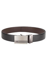 Load image into Gallery viewer, Teakwood Men Black Leather Reversible Belt