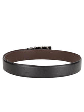Load image into Gallery viewer, Teakwood Men Black Leather Reversible Belt