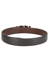 Load image into Gallery viewer, Teakwood Men Black Leather Reversible Belt